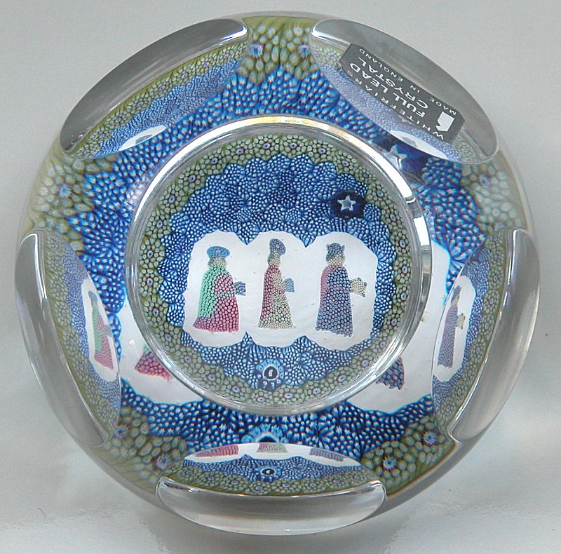 Whitefriars millefiore Christmas 1979 paperweight